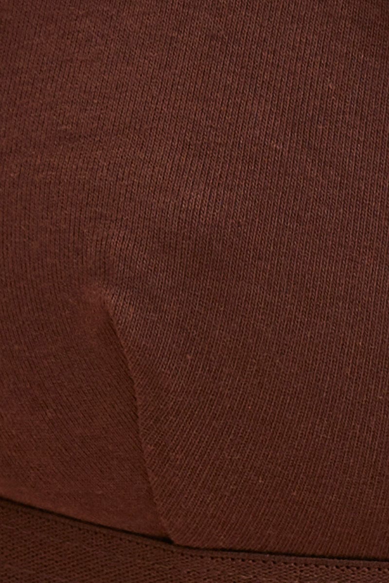 Brown Triangle Bralette Cotton Stretch - Image 6