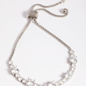Rhodium Tennis Bracelet