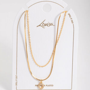Letter O Layered Initial Necklace