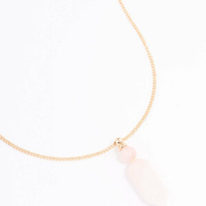 Rose Quartz Sphere Pendant Necklace