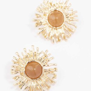 Small Sun Stud Earrings