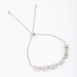 Rhodium Halo Bracelet