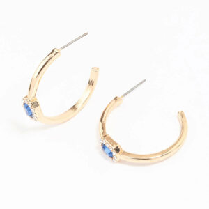 Oval Halo Hoop Earrings