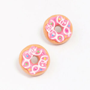 Pink Donut Stud Earrings